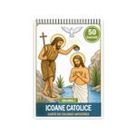 Carti si Birotica - Carti - Carti pentru copii - Carti de colorat - Carte de colorat, 50 de ilustratii Icoane catolice - Volumul I, 106 pagini, A5 - Infinity.ro