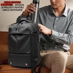 Sport si Outdoor - Articole de voiaj - Rucsacuri - Rucsac PLEMORY® Vidabil cu Pompa Incorporata, Ghiozdan Multifunctional, cu Vacuum, Smart, Negru - Infinity.ro