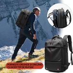 Sport si Outdoor - Articole de voiaj - Rucsacuri - Rucsac PLEMORY® Vidabil cu Pompa Incorporata, Ghiozdan Multifunctional, cu Vacuum, Smart, Negru - Infinity.ro