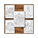 Carti si Birotica - Carti - Carti pentru copii - Carti de colorat - Carte de colorat, 50 de ilustratii Jucarii si papusi, 106 pagini, A5 - Infinity.ro