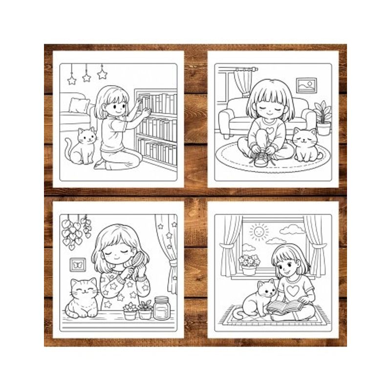 Carti si Birotica - Carti - Carti pentru copii - Carti de colorat - Carte de colorat, 50 de ilustratii Kitties Best Friend, 106 pagini, A5 - Infinity.ro