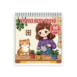 Carti si Birotica - Carti - Carti pentru copii - Carti de colorat - Carte de colorat, 50 de ilustratii Kitties Best Friend, 106 pagini, A5 - Infinity.ro