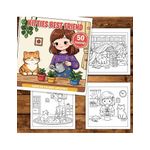 Carti si Birotica - Carti - Carti pentru copii - Carti de colorat - Carte de colorat, 50 de ilustratii Kitties Best Friend, 106 pagini, A5 - Infinity.ro