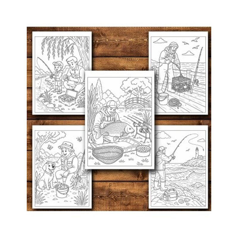 Carti si Birotica - Carti - Carti pentru copii - Carti de colorat - Carte de colorat, 50 de ilustratii La pescuit, 106 pagini, A5 - Infinity.ro