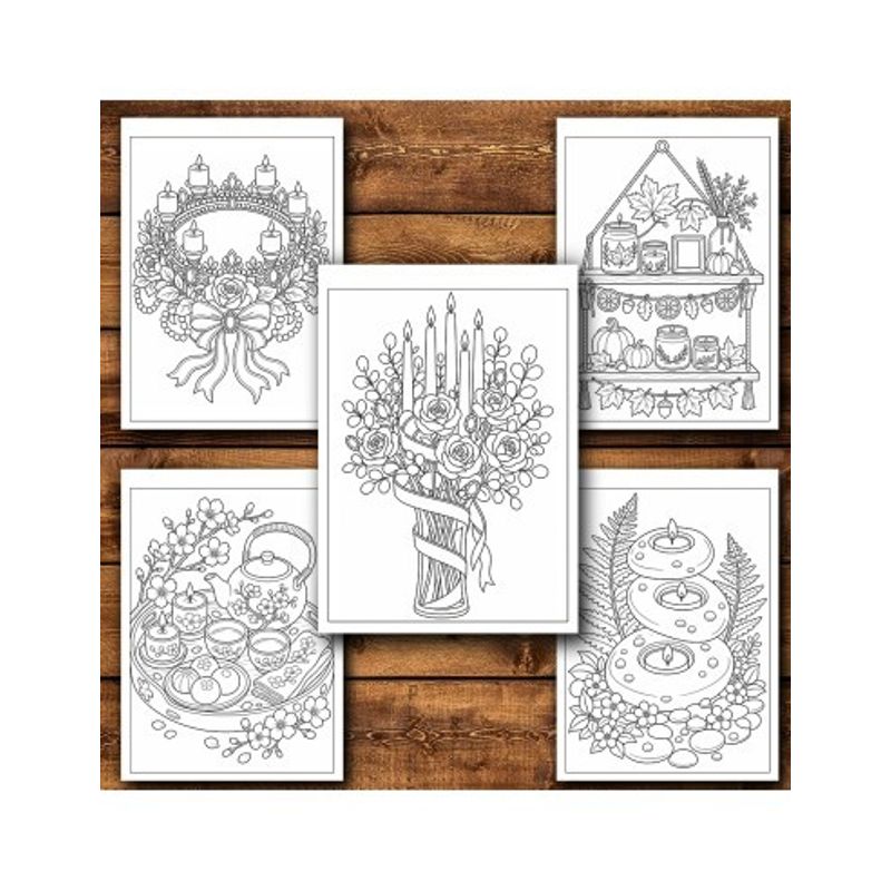 Carti si Birotica - Carti - Carti pentru copii - Carti de colorat - Carte de colorat, 50 de ilustratii Lumanari Decorative - Volumul II, 106 pagini, A5 - Infinity.ro