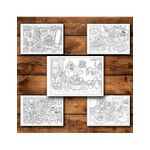 Carti si Birotica - Carti - Carti pentru copii - Carti de colorat - Carte de colorat, 50 de ilustratii Maimute Poznase - Volumul II, 106 pagini, A5 - Infinity.ro
