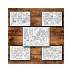 Carti si Birotica - Carti - Carti pentru copii - Carti de colorat - Carte de colorat, 50 de ilustratii Maimute Poznase - Volumul II, 106 pagini, A5 - Infinity.ro