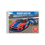Carti si Birotica - Carti - Carti pentru copii - Carti de colorat - Carte de colorat, 50 de ilustratii Masini Nascar - Volumul II, 106 pagini, A5 - Infinity.ro