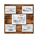 Carti si Birotica - Carti - Carti pentru copii - Carti de colorat - Carte de colorat, 50 de ilustratii Masini Nascar - Volumul II, 106 pagini, A5 - Infinity.ro