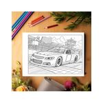 Carti si Birotica - Carti - Carti pentru copii - Carti de colorat - Carte de colorat, 50 de ilustratii Masini Nascar - Volumul II, 106 pagini, A5 - Infinity.ro