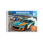 Carti si Birotica - Carti - Carti pentru copii - Carti de colorat - Carte de colorat, 50 de ilustratii Masini Nascar - Volumul I, 106 pagini, A5 - Infinity.ro