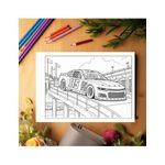 Carti si Birotica - Carti - Carti pentru copii - Carti de colorat - Carte de colorat, 50 de ilustratii Masini Nascar - Volumul I, 106 pagini, A5 - Infinity.ro