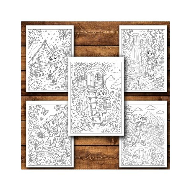 Carti si Birotica - Carti - Carti pentru copii - Carti de colorat - Carte de colorat, 50 de ilustratii Micuta Exploratoare, 106 pagini, A5 - Infinity.ro