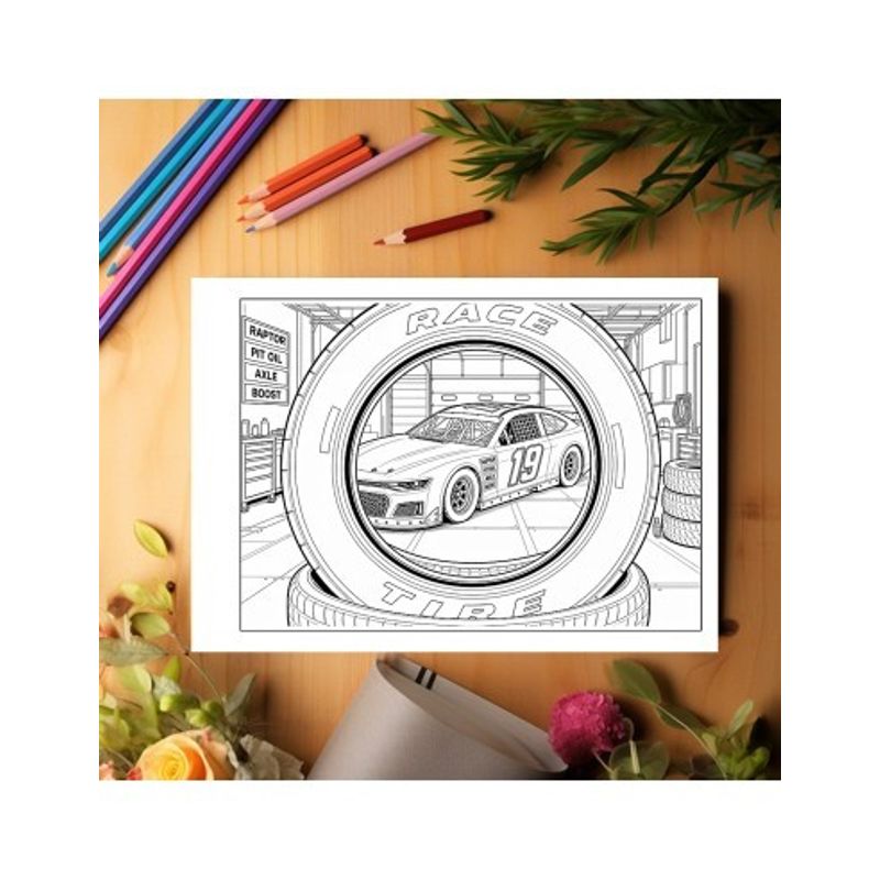 Carti si Birotica - Carti - Carti pentru copii - Carti de colorat - Carte de colorat, 50 de ilustratii Masini Nascar - Volumul III, 106 pagini, A5 - Infinity.ro