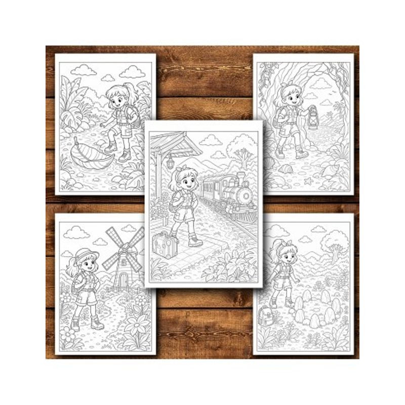 Carti si Birotica - Carti - Carti pentru copii - Carti de colorat - Carte de colorat, 50 de ilustratii Micuta Exploratoare, 106 pagini, A5 - Infinity.ro