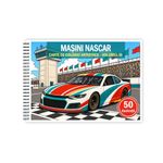 Carti si Birotica - Carti - Carti pentru copii - Carti de colorat - Carte de colorat, 50 de ilustratii Masini Nascar - Volumul III, 106 pagini, A5 - Infinity.ro