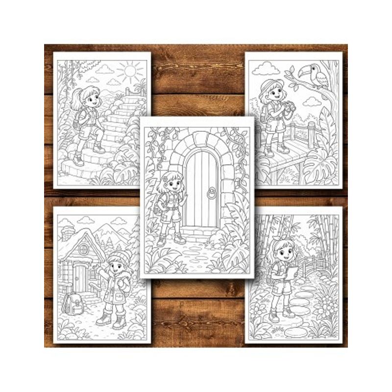 Carti si Birotica - Carti - Carti pentru copii - Carti de colorat - Carte de colorat, 50 de ilustratii Micuta Exploratoare, 106 pagini, A5 - Infinity.ro