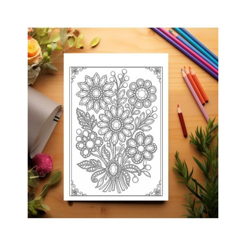 Carti si Birotica - Carti - Carti pentru copii - Carti de colorat - Carte de colorat, 50 de ilustratii Mix de bijuterii - Volumul I, 106 pagini, A5 - Infinity.ro