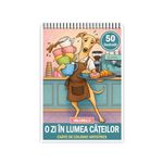 Carti si Birotica - Carti - Carti pentru copii - Carti de colorat - Carte de colorat, 50 de ilustratii O zi in lumea cateilor - Volumul II, 106 pagini, A5 - Infinity.ro