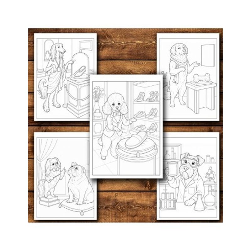 Carti si Birotica - Carti - Carti pentru copii - Carti de colorat - Carte de colorat, 50 de ilustratii O zi in lumea cateilor - Volumul II, 106 pagini, A5 - Infinity.ro