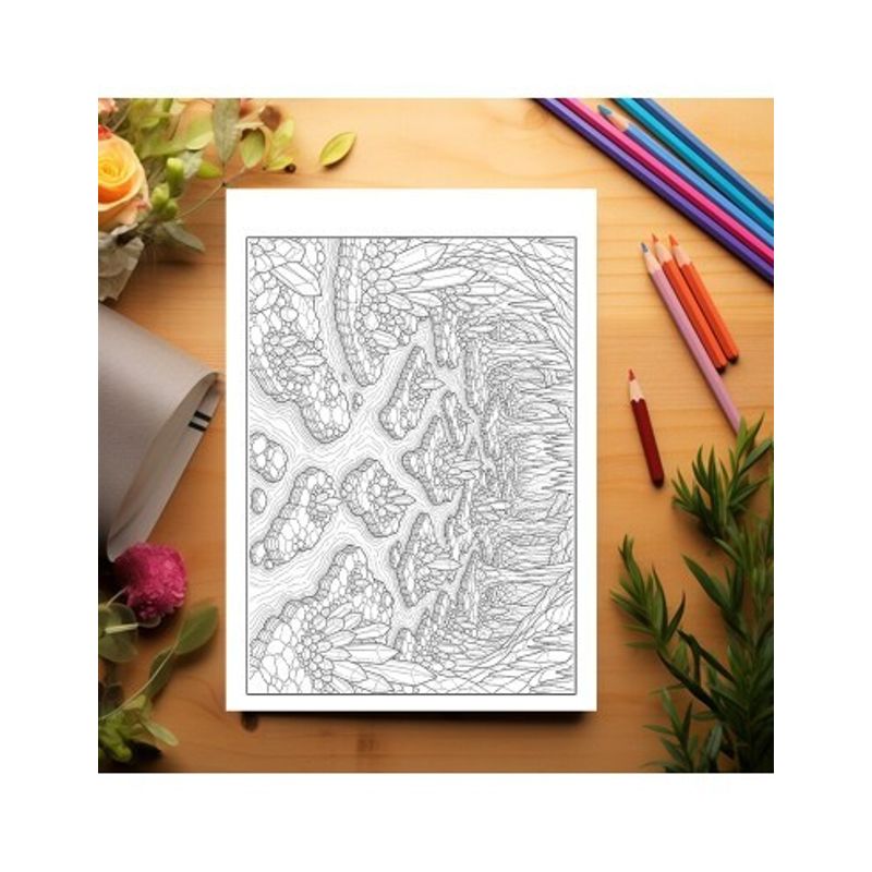 Carti si Birotica - Carti - Carti pentru copii - Carti de colorat - Carte de colorat, 50 de ilustratii Pesteri cu cristale, 106 pagini, A5 - Infinity.ro