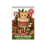 Carti si Birotica - Carti - Carti pentru copii - Carti de colorat - Carte de colorat, 50 de ilustratii Pisici de Craciun - Volumul V, 106 pagini, A5 - Infinity.ro