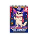 Carti si Birotica - Carti - Carti pentru copii - Carti de colorat - Carte de colorat, 50 de ilustratii Pisici cu atitudine - Volumul III, 106 pagini, A5 - Infinity.ro