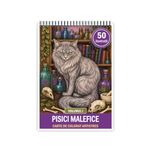 Carti si Birotica - Carti - Carti pentru copii - Carti de colorat - Carte de colorat, 50 de ilustratii Pisici Malefice - Volumul I, 106 pagini, A5 - Infinity.ro