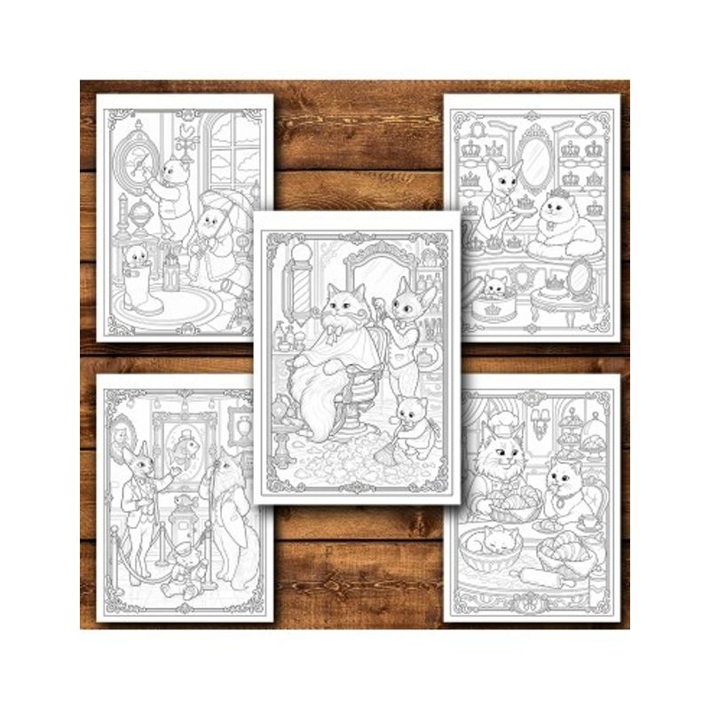 Carti si Birotica - Carti - Carti pentru copii - Carti de colorat - Carte de colorat, 50 de ilustratii Pisicute Aristocrate - Volumul I, 106 pagini, A5 - Infinity.ro