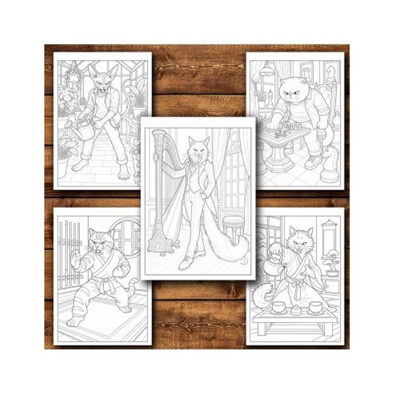 Carti si Birotica - Carti - Carti pentru copii - Carti de colorat - Carte de colorat, 50 de ilustratii Pisici Neimblanzite - Volumul III, 106 pagini, A5 - Infinity.ro