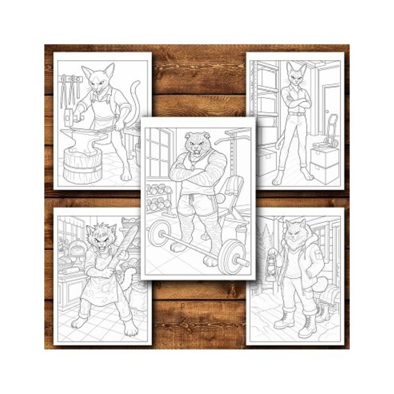 Carti si Birotica - Carti - Carti pentru copii - Carti de colorat - Carte de colorat, 50 de ilustratii Pisici Neimblanzite - Volumul II, 106 pagini, A5 - Infinity.ro