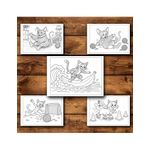 Carti si Birotica - Carti - Carti pentru copii - Carti de colorat - Carte de colorat, 50 de ilustratii Pisicute Caraghioase - Volumul II - Copii, 106 pagini, A5 - Infinity.ro