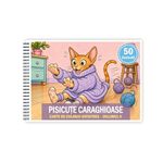 Carti si Birotica - Carti - Carti pentru copii - Carti de colorat - Carte de colorat, 50 de ilustratii Pisicute Caraghioase - Volumul II - Copii, 106 pagini, A5 - Infinity.ro
