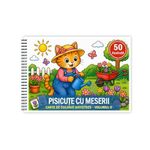 Carti si Birotica - Carti - Carti pentru copii - Carti de colorat - Carte de colorat, 50 de ilustratii Pisicute cu Meserii - Volumul II, 106 pagini, A5 - Infinity.ro