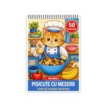 Carti si Birotica - Carti - Carti pentru copii - Carti de colorat - Carte de colorat, 50 de ilustratii Pisicute cu Meserii - Volumul I, 106 pagini, A5 - Infinity.ro