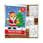 Carti si Birotica - Carti - Carti pentru copii - Carti de colorat - Carte de colorat, 50 de ilustratii Pisicute Festive, 106 pagini, A5 - Infinity.ro