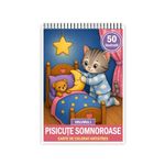 Carti si Birotica - Carti - Carti pentru copii - Carti de colorat - Carte de colorat, 50 de ilustratii Pisicute Somnoroase - Volumul I, 106 pagini, A5 - Infinity.ro