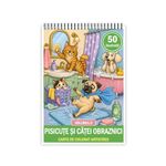 Carti si Birotica - Carti - Carti pentru copii - Carti de colorat - Carte de colorat, 50 de ilustratii Pisicute si Catei Obraznici - Volumul II, 106 pagini, A5 - Infinity.ro