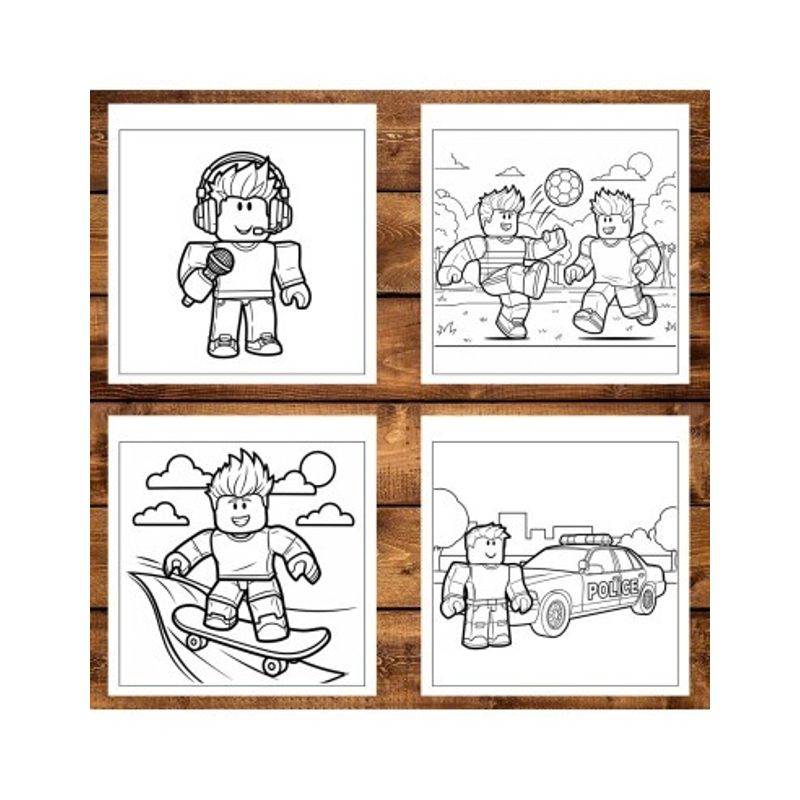 Carti si Birotica - Carti - Carti pentru copii - Carti de colorat - Carte de colorat, 50 de ilustratii Roblox - Volumul II, 106 pagini, A5 - Infinity.ro