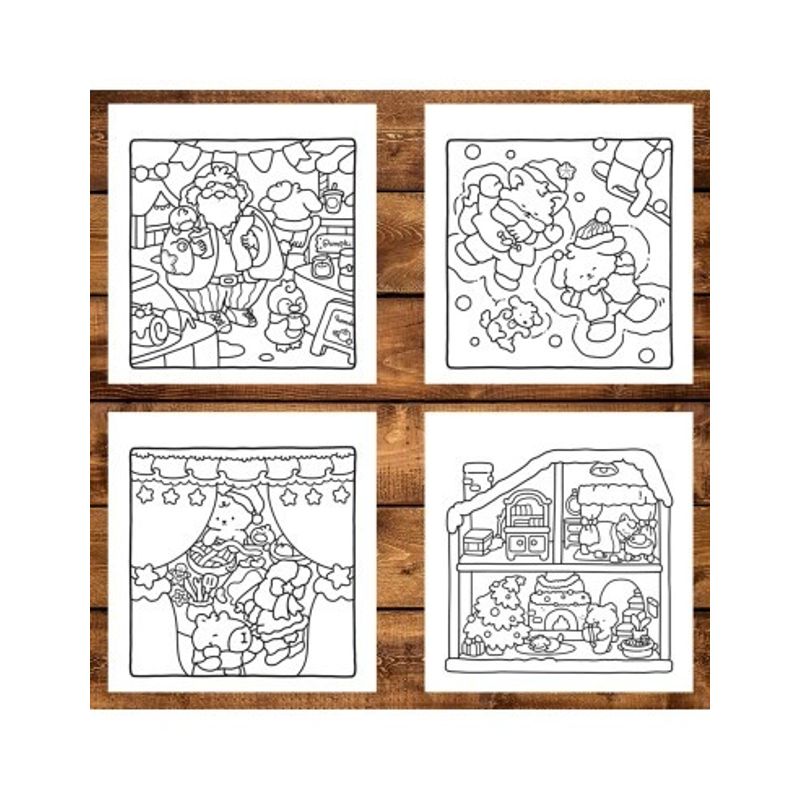 Carti si Birotica - Carti - Carti pentru copii - Carti de colorat - Carte de colorat, 50 de ilustratii Snuggly Christmas, 106 pagini, A5 - Infinity.ro