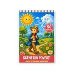 Carti si Birotica - Carti - Carti pentru copii - Carti de colorat - Carte de colorat, 50 de ilustratii Scene din povesti, 106 pagini, A5 - Infinity.ro