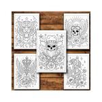 Carti si Birotica - Carti - Carti pentru copii - Carti de colorat - Carte de colorat, 50 de ilustratii Tatuaje Clasice - Volumul I, 106 pagini, A5 - Infinity.ro