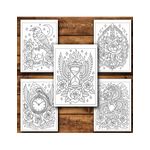 Carti si Birotica - Carti - Carti pentru copii - Carti de colorat - Carte de colorat, 50 de ilustratii Tatuaje Clasice - Volumul I, 106 pagini, A5 - Infinity.ro