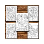 Carti si Birotica - Carti - Carti pentru copii - Carti de colorat - Carte de colorat, 50 de ilustratii Tata de catei, 106 pagini, A5 - Infinity.ro