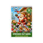Carti si Birotica - Carti - Carti pentru copii - Carti de colorat - Carte de colorat, 50 de ilustratii Stressed out Santa, 106 pagini, A5 - Infinity.ro