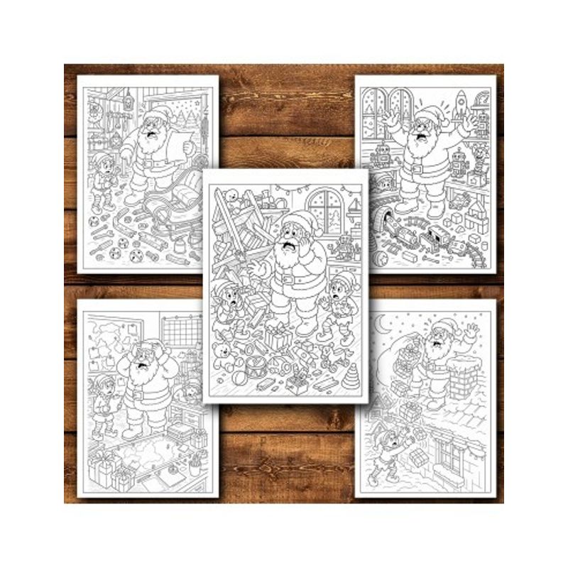 Carti si Birotica - Carti - Carti pentru copii - Carti de colorat - Carte de colorat, 50 de ilustratii Stressed out Santa, 106 pagini, A5 - Infinity.ro