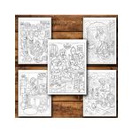 Carti si Birotica - Carti - Carti pentru copii - Carti de colorat - Carte de colorat, 50 de ilustratii Tata de catei, 106 pagini, A5 - Infinity.ro
