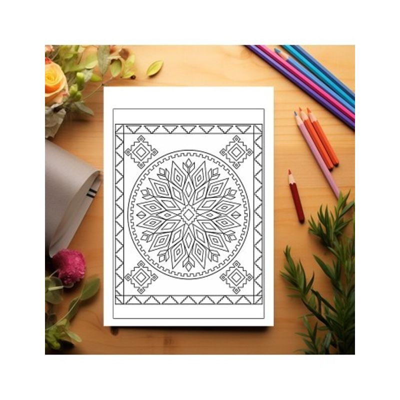 Carti si Birotica - Carti - Carti pentru copii - Carti de colorat - Carte de colorat, 50 de ilustratii Tipare Populare - Volumul I, 106 pagini, A5 - Infinity.ro