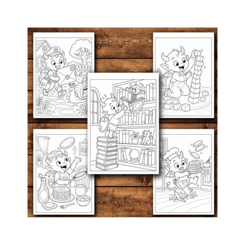 Carti si Birotica - Carti - Carti pentru copii - Carti de colorat - Carte de colorat, 50 de ilustratii Un mic dracusor - Volumuil I, 106 pagini, A5 - Infinity.ro