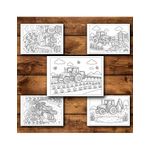 Carti si Birotica - Carti - Carti pentru copii - Carti de colorat - Carte de colorat, 50 de ilustratii Tractoare - Volumul I, 106 pagini, A5 - Infinity.ro